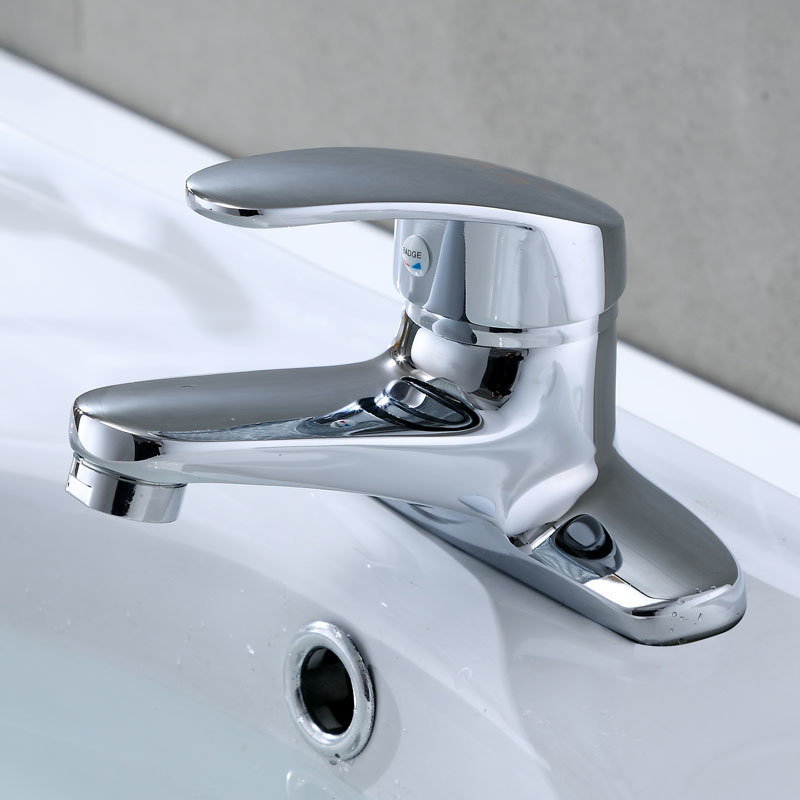 Double-hole cold and hot water faucet for bathroom washbasin, dual-purpose mixing valve for bathroom washbasin and hand-washing basin, splash-proof for household use details Picture