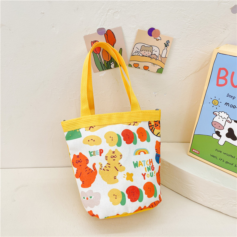 New gift packages: Instagram cute cartoon tiger, new bucket bag, hand-held canvas bag, and girlish round bucket bag details Picture