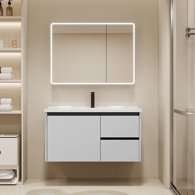 Home smart thickened smart space aluminum bathroom cabinet set, washbasin and washbasin integrated ceramic basin bathroom Application Scenario