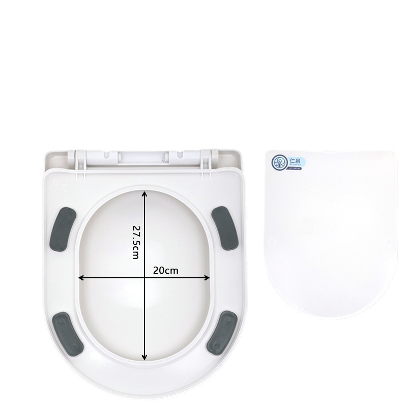 Universal thickened toilet seat cover, household large and small square U-shaped slow-lowering toilet seat cover accessories, old-fashioned toilet seat ring Item Picture