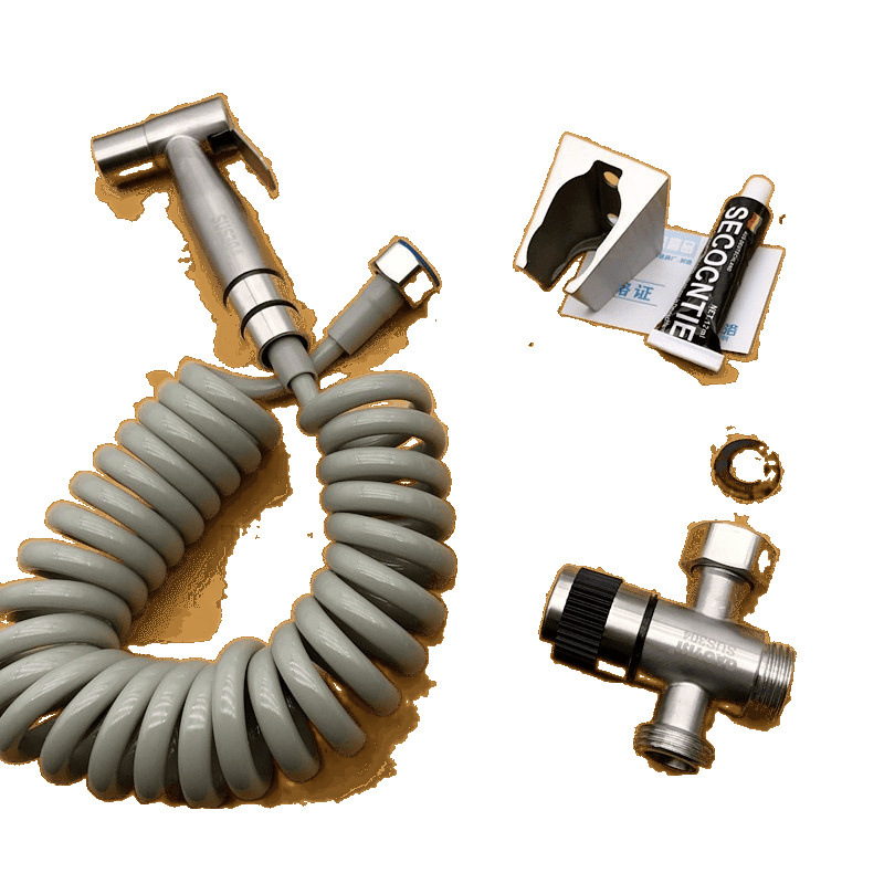 Stainless steel sanitary ware, toilet spray set, butt wash, showerhead, pressurized flushing device, nozzle, toilet flushing supply chain Item Picture