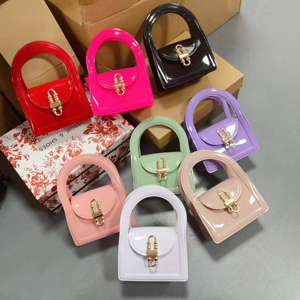 New jelly bag, mini bag, fashionable and trendy children's bag, simple and versatile cross-chain women's bag for Spring/Summer 2025 full figure