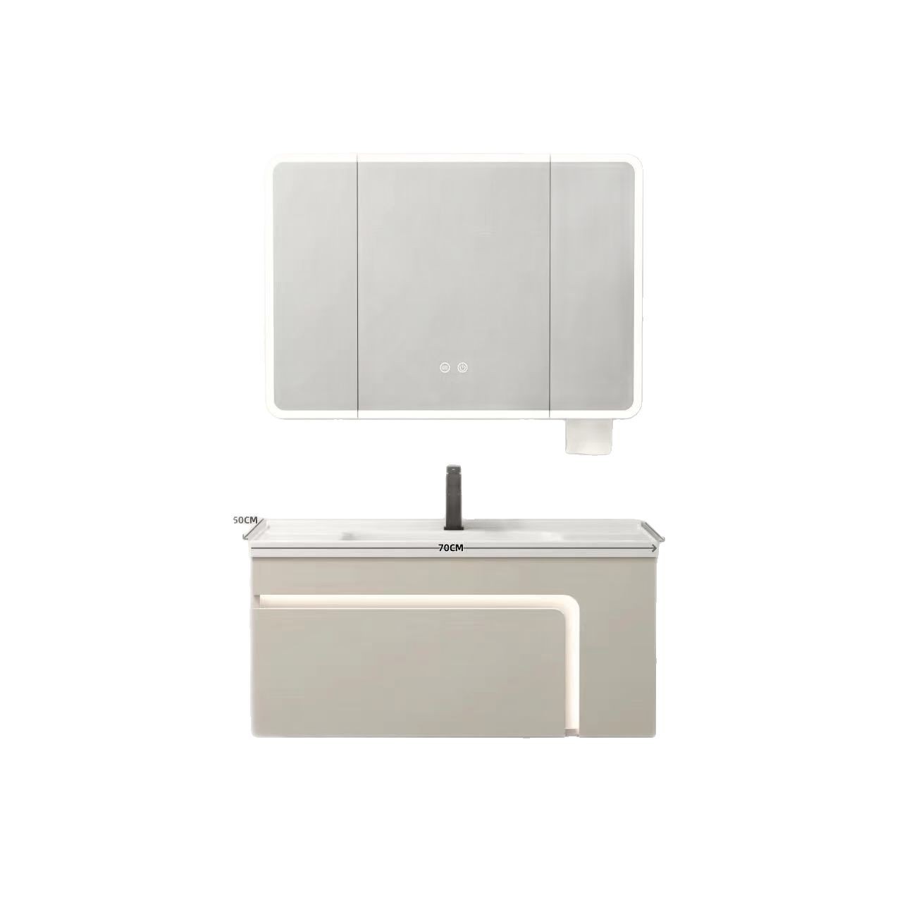 New thickened honeycomb aluminum bathroom cabinet, bathroom washbasin cabinet, combined washbasin, washstand, ceramic integrated basin Item Picture