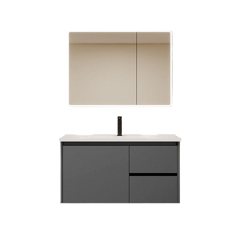 Home smart thickened smart space aluminum bathroom cabinet set, washbasin and washbasin integrated ceramic basin bathroom Item Picture
