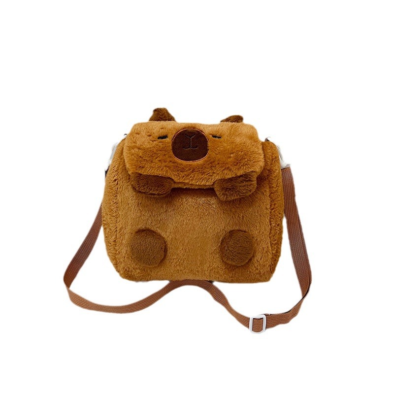 Cartoon plush toy bag, single-shoulder crossbody bag for girls, children's backpack, handbag bag, cosmetic bag, claw machine doll bag Item Picture