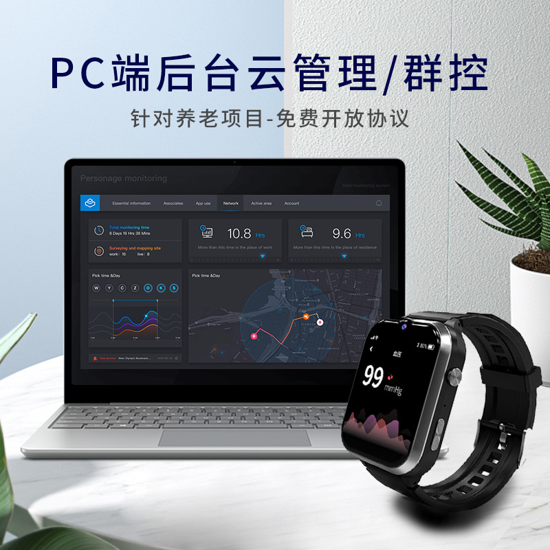 5G smart smartwatch for elderly positioning, preventing the elderly from getting lost and falling, and monitoring blood pressure, heart rate, blood oxygen, body temperature and health details Picture