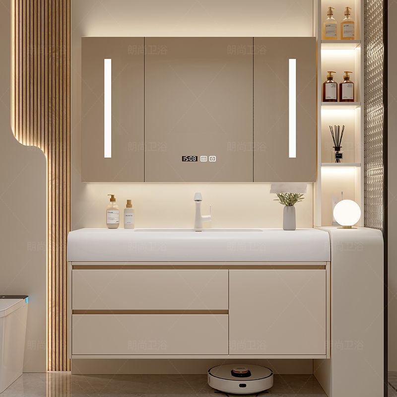 Modern and simple Keli skin-resistant one-piece basin, bathroom cabinet, washbasin, bathroom washstand, washbasin cabinet combination full figure