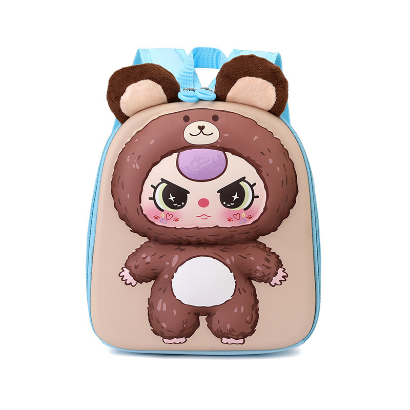 Cute kid three-year-old children's schoolbag, plush toy, kindergarten backpack, 3-4 years old baby cartoon backpack, small class 2 Application Scenario