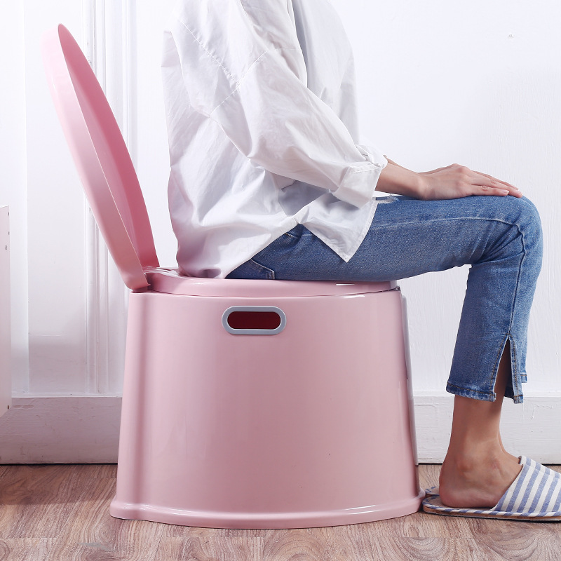 Portable toilet seat for the elderly, movable toilet for pregnant women, adult household plastic toilet seat Specification drawing