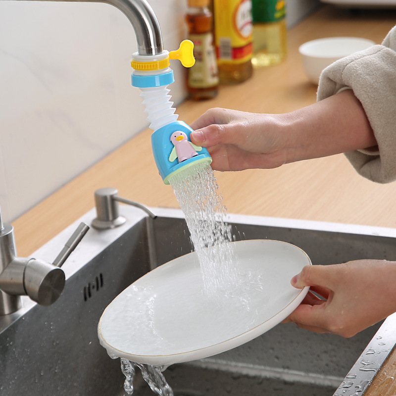 Household kitchen faucet, rotatable tap water nozzle for washing vegetables, splash-proof water-saving device with snap-on shower head details Picture