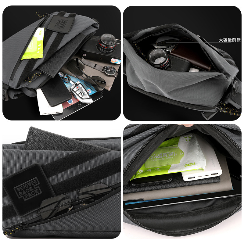 WEPOWER's new men's chest bag, trendy crossbody bag, outdoor sports waist bag, casual large-capacity single-shoulder bag Application Scenario