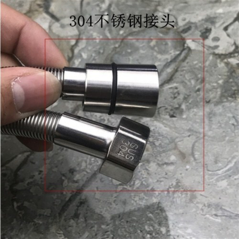 Stainless steel spring tube bathroom water heater, household water pipe, 1.5-meter shower head water inlet hose, starting from one piece details Picture