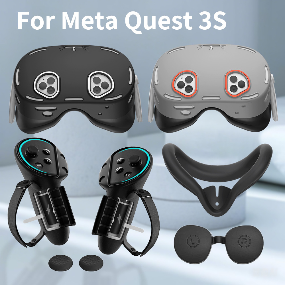 This is a five-piece anti-collision and anti-slip protective case for the new Meta quest3s silicone headset full figure