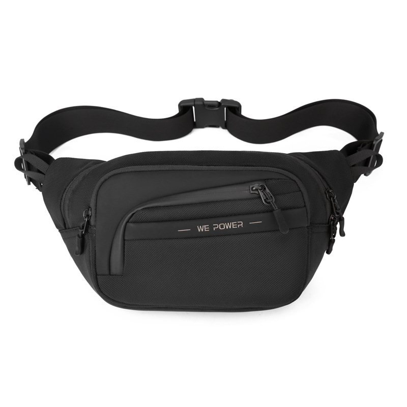 WEPOWER's new cross-border trendy waist bag for men, a simple and fashionable single-shoulder crossbody bag for commuting and outdoor use Item Picture