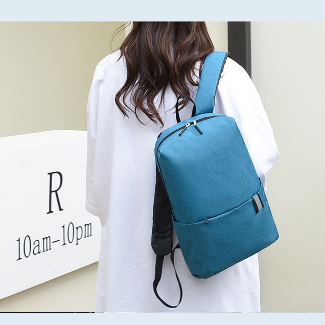 Printable LOGO small backpack, casual sports backpack, men's travel backpack, women's backpack, make-up class, study tour and travel bag full figure