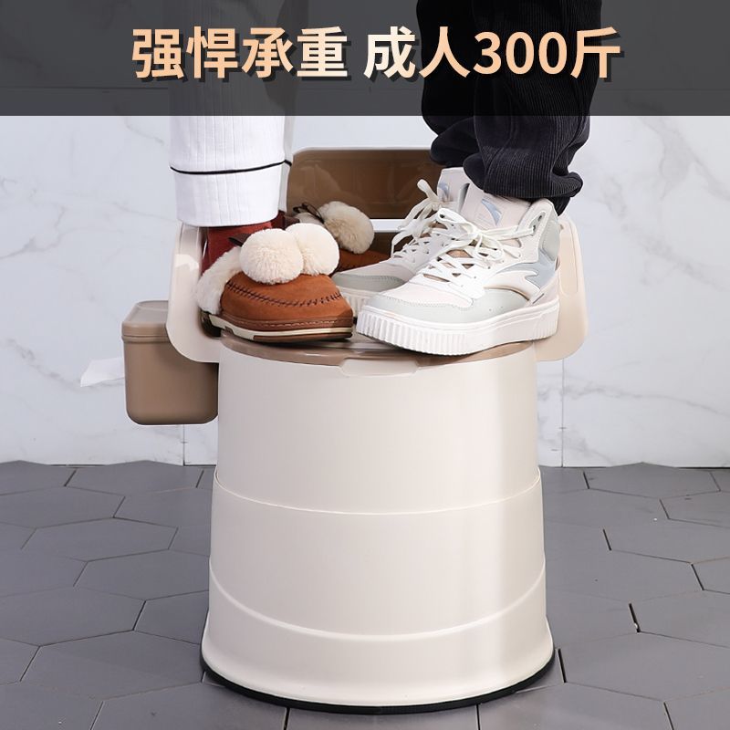 Mobile toilets, elderly sitting toilets, portable adult sitting chairs, plastic toilet seats, indoor spittoons, household wholesale details Picture