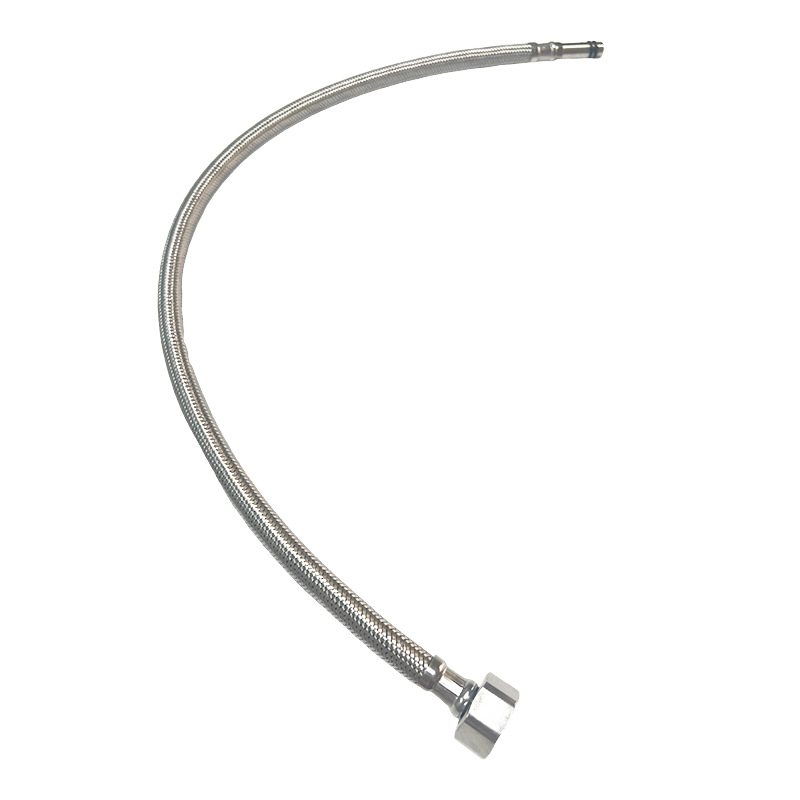 Kitchen sink cold and hot water inlet flexible hose, bathroom toilet washbasin single-hole faucet, 304 steel wire pointed head pipe Item Picture