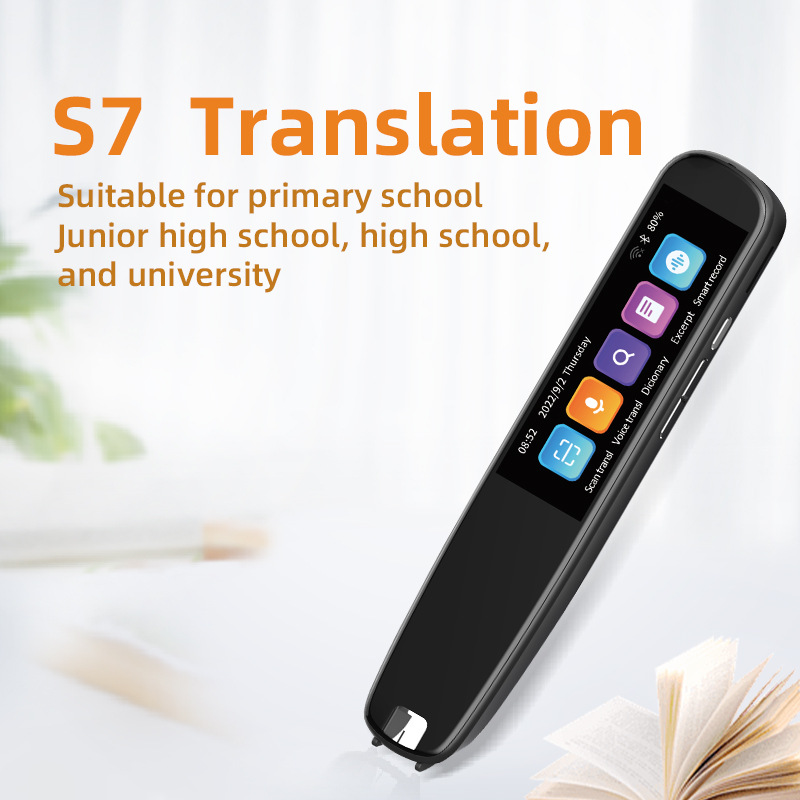 Intelligent scanning pen, offline scanning translation pen, voice translation machine, Russian and French offline point-and-read pen translator S7 Application Scenario