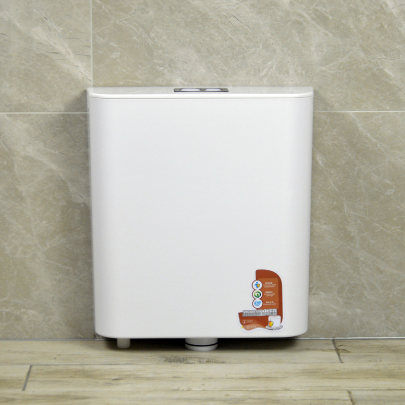 Pure material squat toilet plastic flush tank size double press white squat pit water tank Squat toilet water tank Meijia Sanitary Ware Q902 Specification drawing