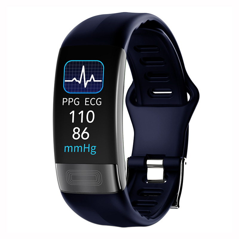 P11plus smart bracelet Heart rate, blood pressure and electrocardiogram test information push, step-counting exercise bracelet one-stop delivery details Picture