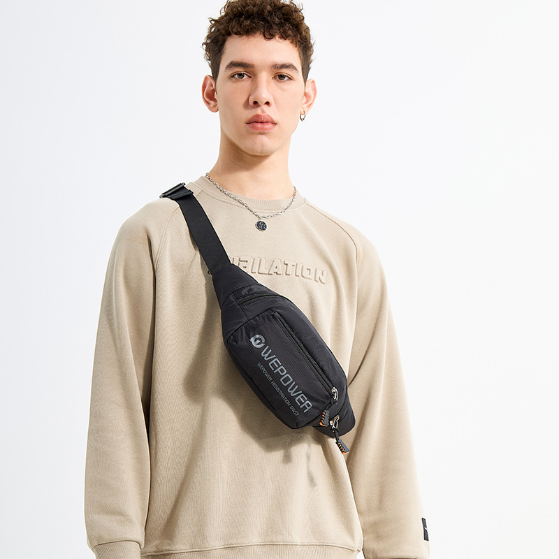WEPOWER's new waist bag for men's outdoor sports travel, single-shoulder crossbody bag, and multi-functional cycling chest bag Specification drawing