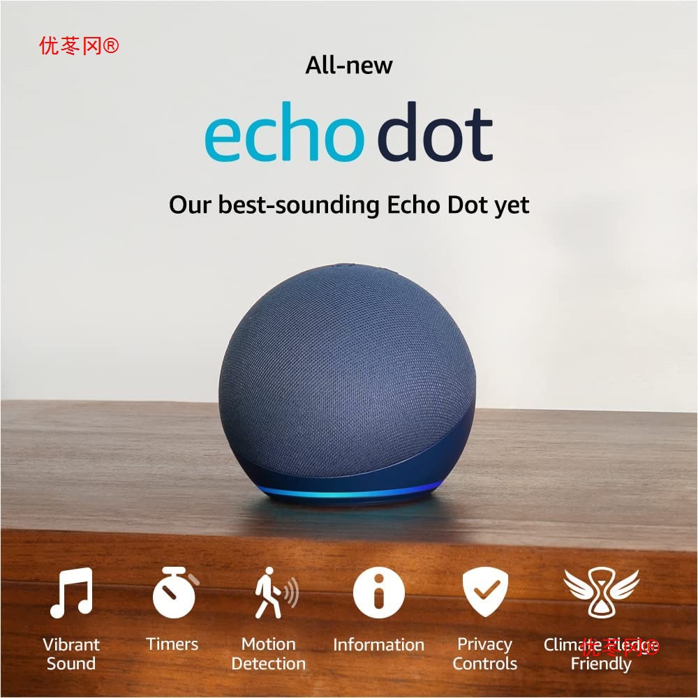 Amazon Echo dot 5th generation supports Alexa for learning English WIFI smart Speaker 5th Generation 4th generation Specification drawing