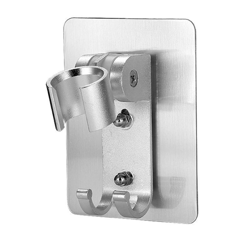 Multi-functional space aluminum showerhead stand without drilling, strong adhesive stand, adjustable nozzle, nail-free stand Item Picture