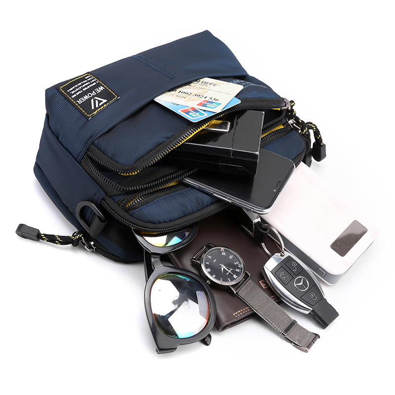 New men's crossbody bag, fashionable and simple single-shoulder bag, sports waist bag, outdoor multi-functional belt, hanging bag and mobile phone bag Application Scenario