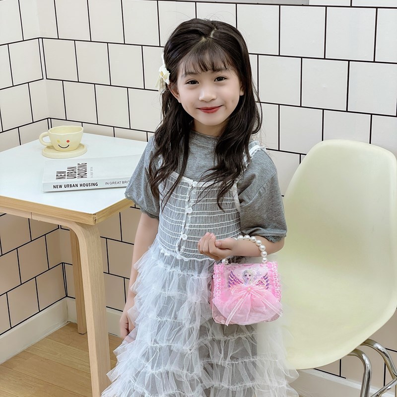 Children's bag, Little Girl 2025 Fashion single-shoulder bag, Cartoon Pearl Elsa Princess crossbody bag, mini Coin purse Application Scenario