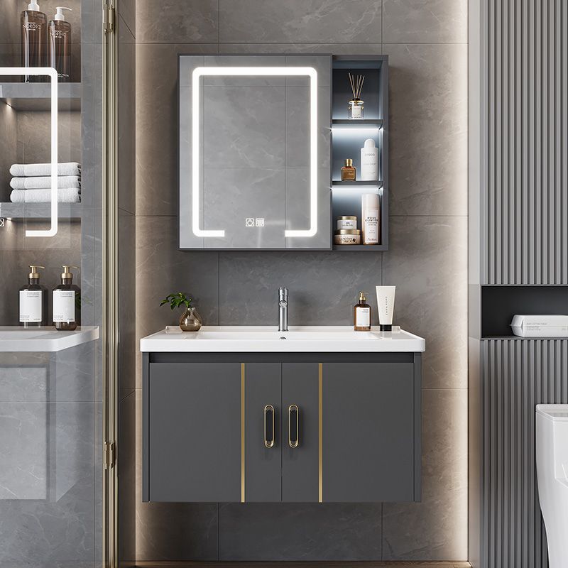Motijue bathroom cabinet combination bathroom washbasin rock plate small-sized apartment washbasin integrated ceramic washbasin cabinet Specification drawing