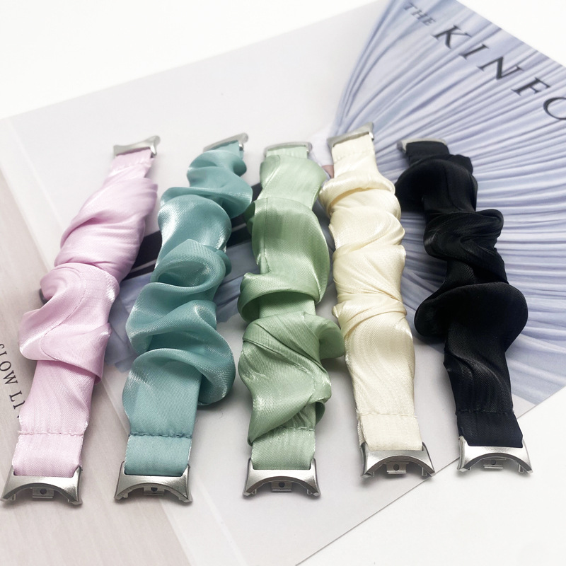 The new model is suitable for the Xiaomi 9/8 band iwatch, featuring a narrow single-loop band in a solid color with a glossy hairline Specification drawing