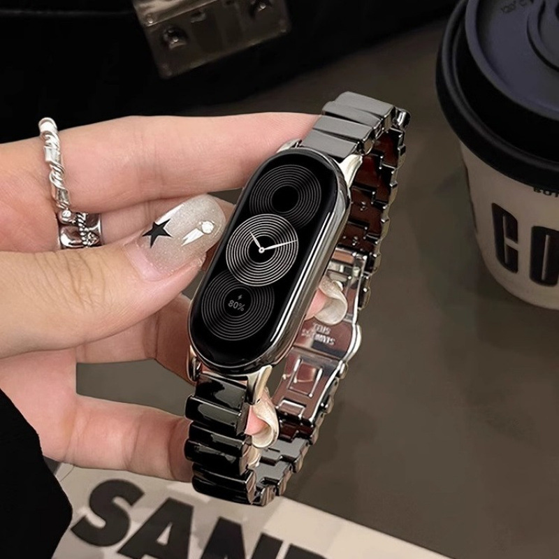 The new irregular shell model is suitable for the Xiaomi band with a 9/8 NFC business style Instagram trendy wristwatch for both men and women details Picture