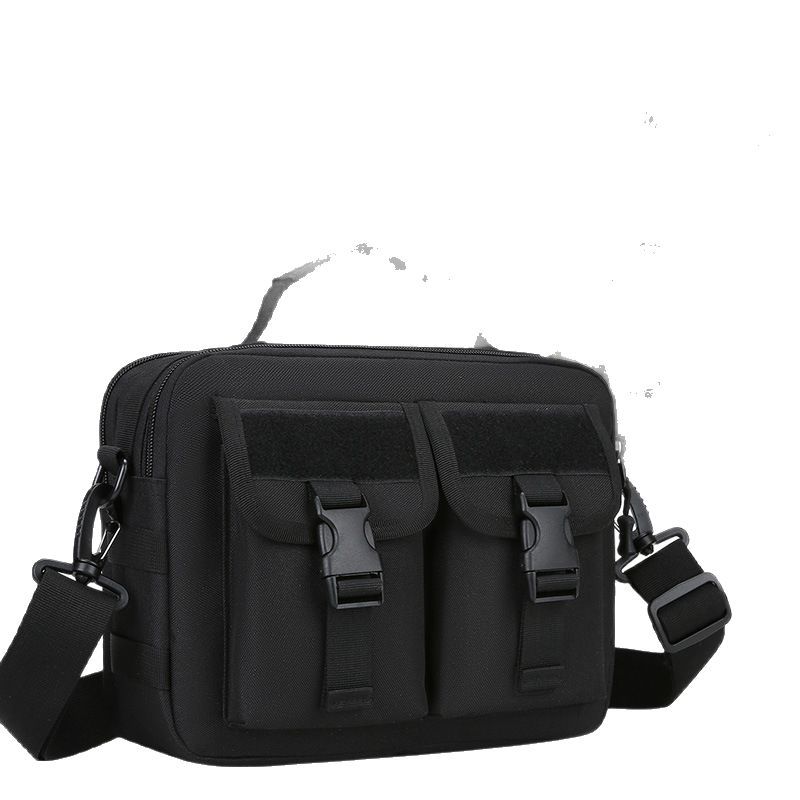 Single-shoulder bag, outdoor tactical multi-functional USB charging crossbody bag, military camouflage backpack, travel outdoor cycling bag Item Picture