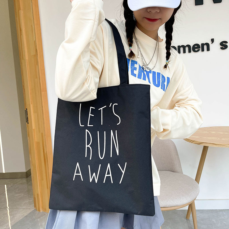 Canvas bag, single-shoulder large bag for women, 2021 new trendy Korean version spring large capacity, simple and fashionable tote bag Specification drawing