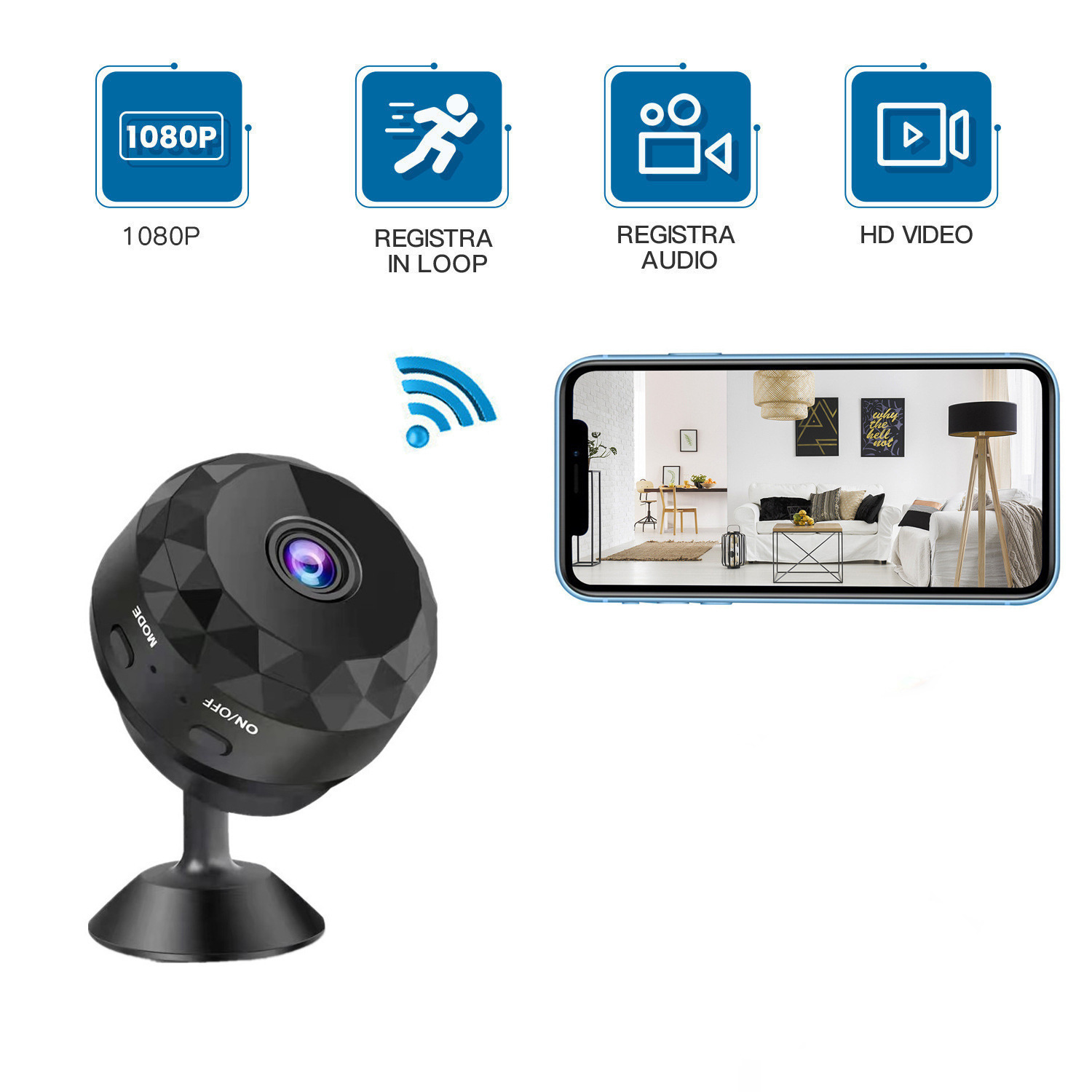 Cross-border exclusive factory wholesale diamond model w10 camera, no installation required, plug-in remote high-definition intelligent camera details Picture