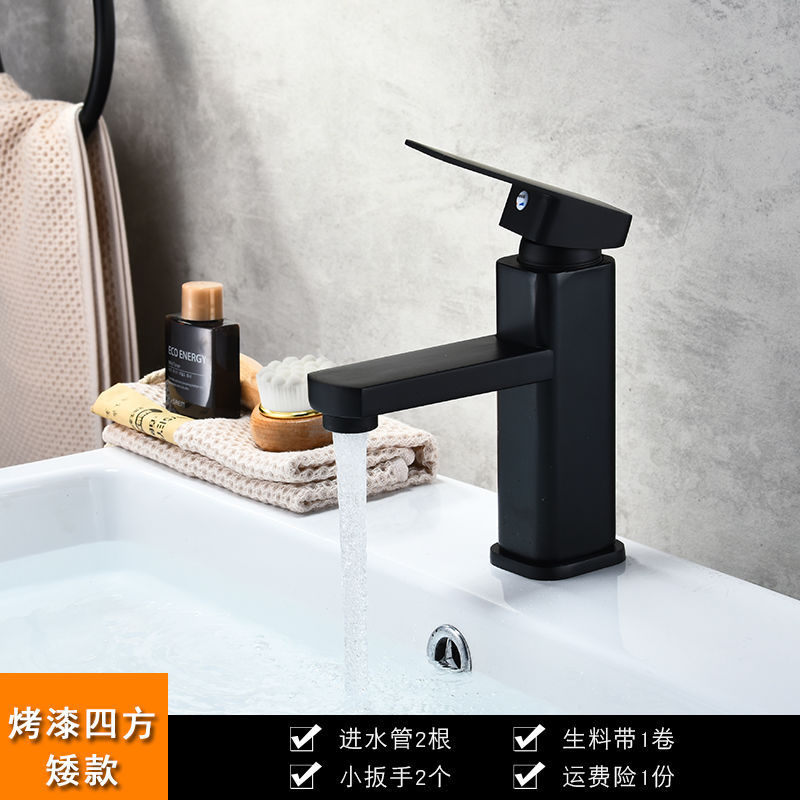 Factory direct sales, bulk discounts. Stainless steel cold and hot water faucets, washbasin faucets, bathroom basin faucets Application Scenario