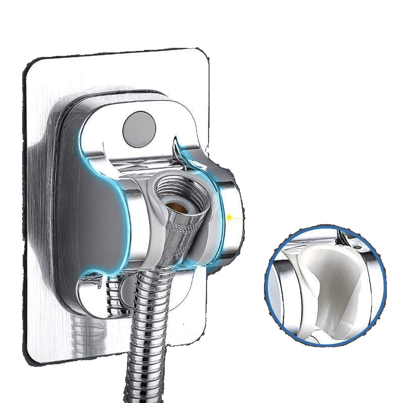Non-drilling household adhesive showerhead bracket, adjustable shower fixation, bathroom fixator, hanging seat, showerhead base accessories Item Picture