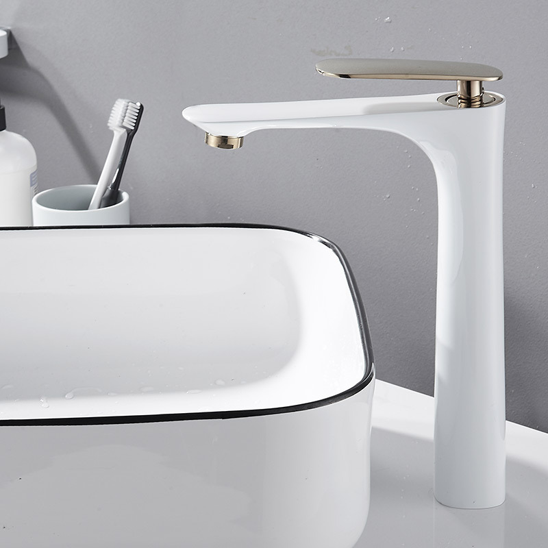 Cross-border direct black faucet, bathroom, washbasin with high countertop, cold and hot water faucet full figure