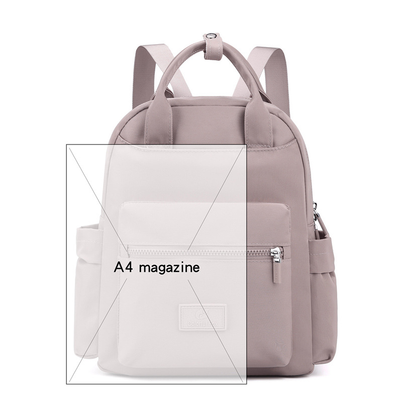 Colorful Fox's new backpack, multi-functional candy-colored backpack, large-capacity water-resistant schoolbag and handbag Item Picture