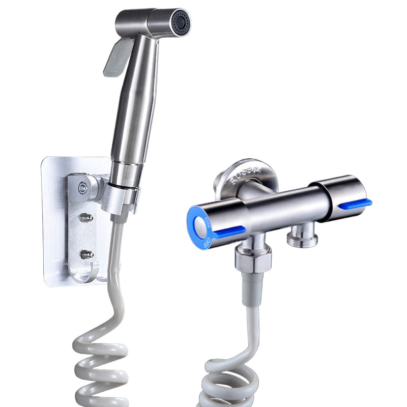 304 stainless steel toilet spray gun, faucet, water gun, bathroom feminine wash flushing device, toilet high-pressure pressure-increasing nozzle Item Picture