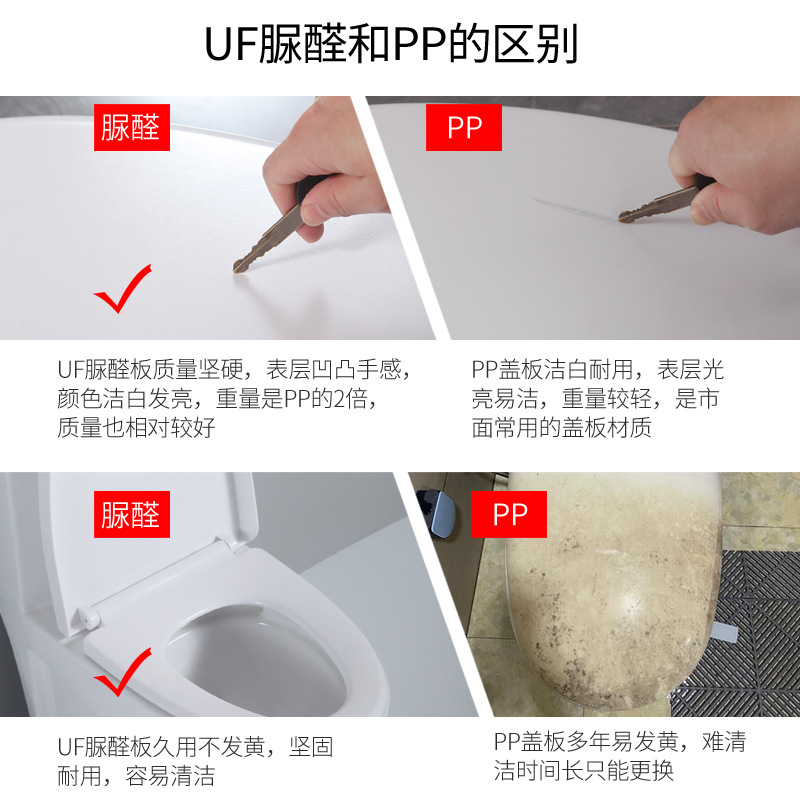 Cross-border exclusive urea-formaldehyde toilet seat covers, thickened household universal V-shaped, U-shaped and O-shaped toilet seat covers, slow-lowering toilet seat covers Specification drawing