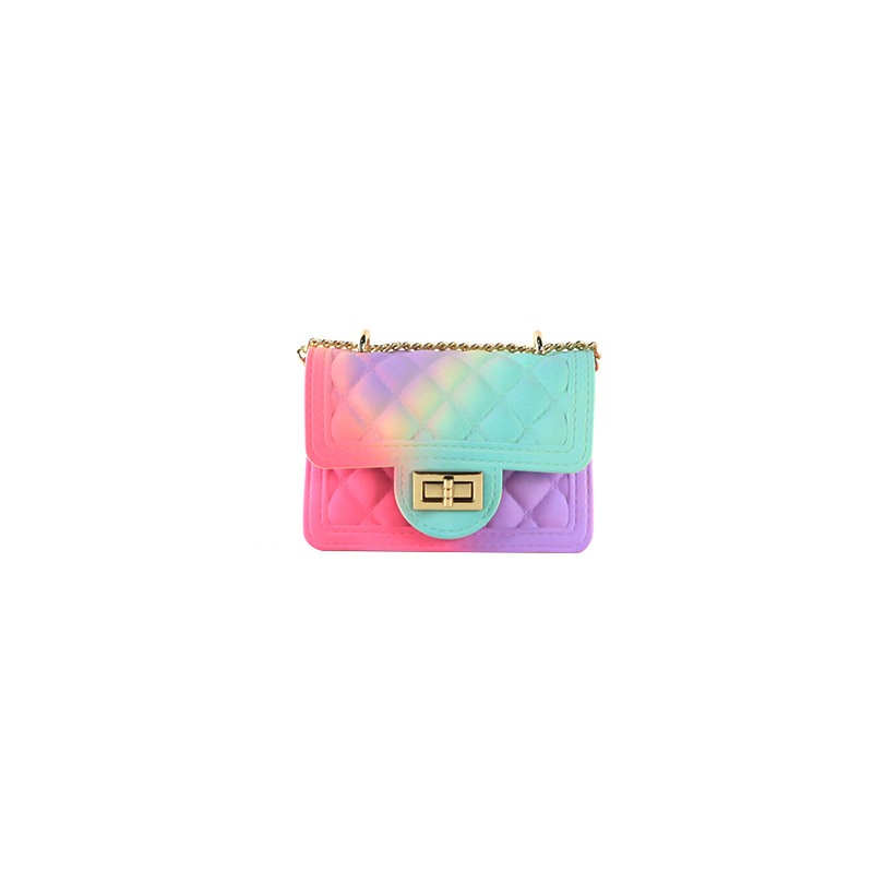2025 Best-selling mini and compact jelly bag, candy-colored diamond-shaped crossbody bag, new versatile chain small square bag Item Picture