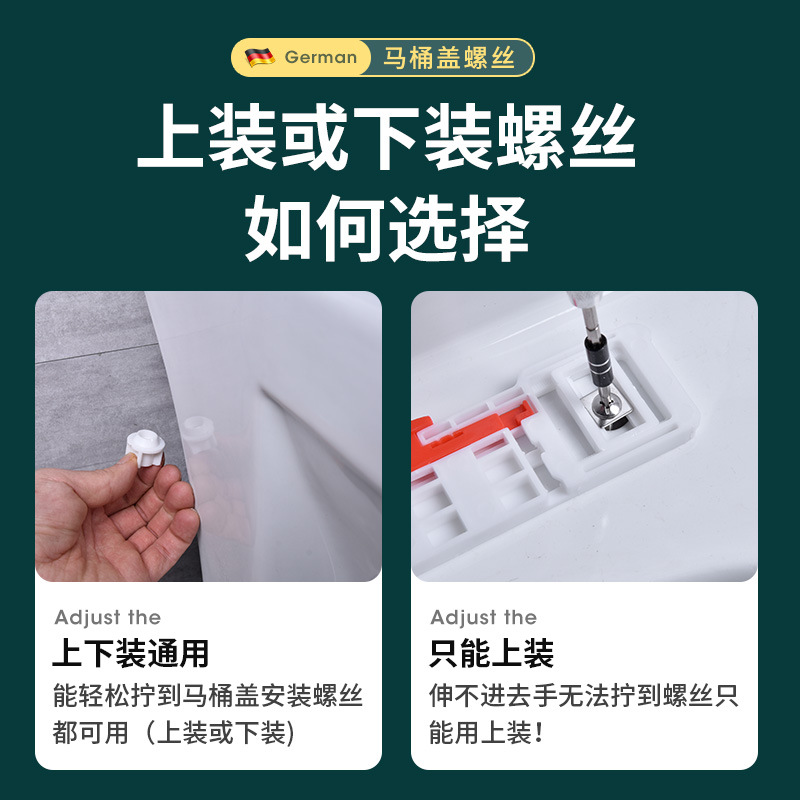 Starting point: Japanese toilet seat cover accessories, fixing bolts, snap screws, toilet seat cover plate expansion screws, universal accessories details Picture