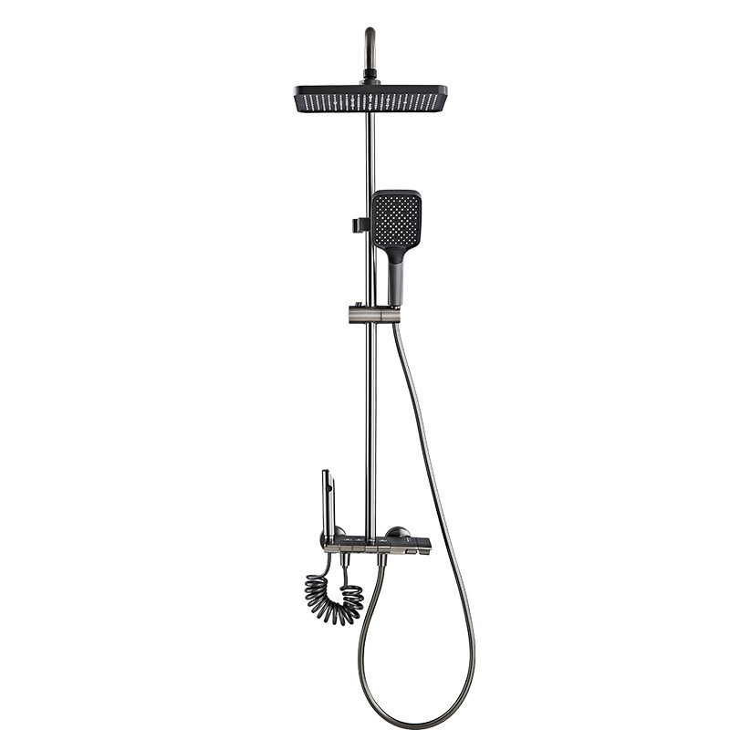Shower head set, constant temperature digital display pressurized shower head, home bathroom, toilet faucet, bathroom shower head Item Picture
