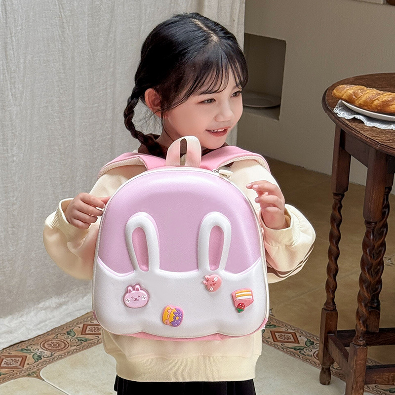 2024 New cartoon children's schoolbag, kindergarten eggshell bag, boys' and girls' glowing rabbit small bags, cute backpacks Application Scenario