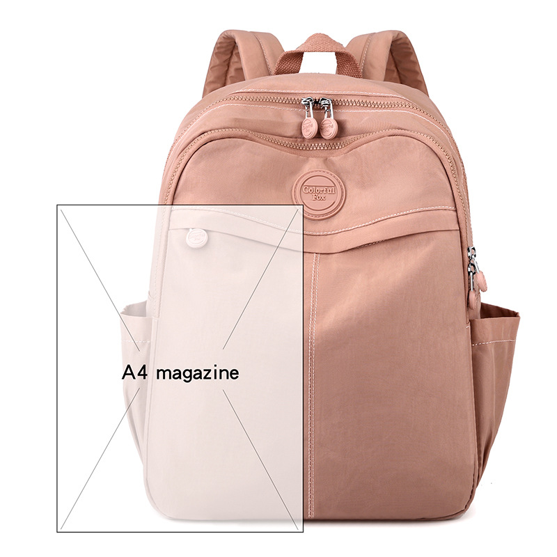 Colorful Fox's new large-capacity backpacks for women, Korean water-resistant, trendy student backpacks and computer backpacks Item Picture