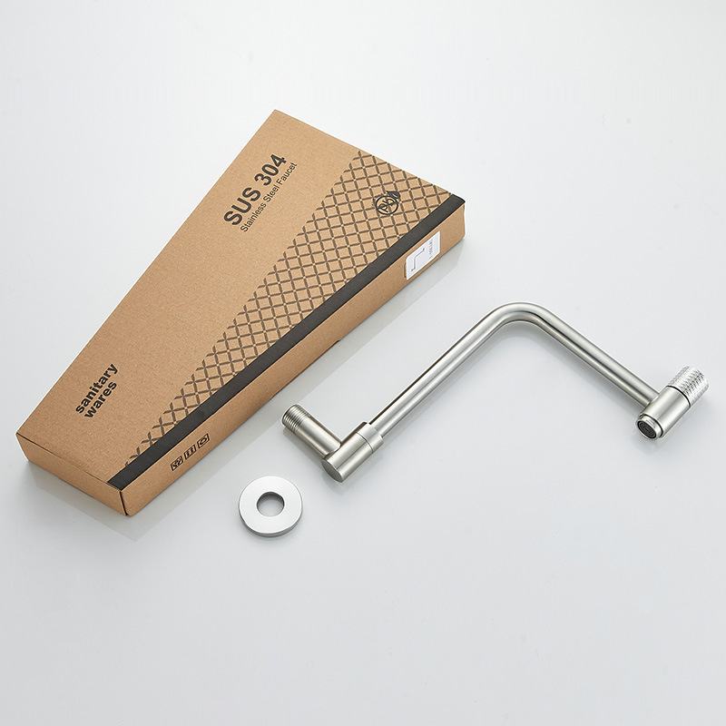 Wall-mounted mop sink faucet, rotatable stainless steel extended mop sink, single-cooling faucet, balcony faucet Application Scenario