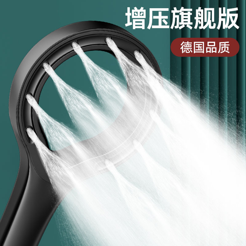 Douyin showerhead, hollowed-out shower, pressurized household bathroom, shower water heater, bathing, rain, lotus pod, flower drying, hair drying details Picture