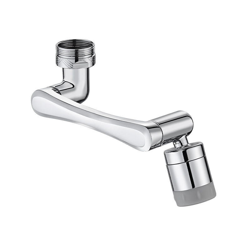 All-copper mechanical arm universal faucet 1440° extension faucet, washbasin faucet anti-splash bubble device Item Picture