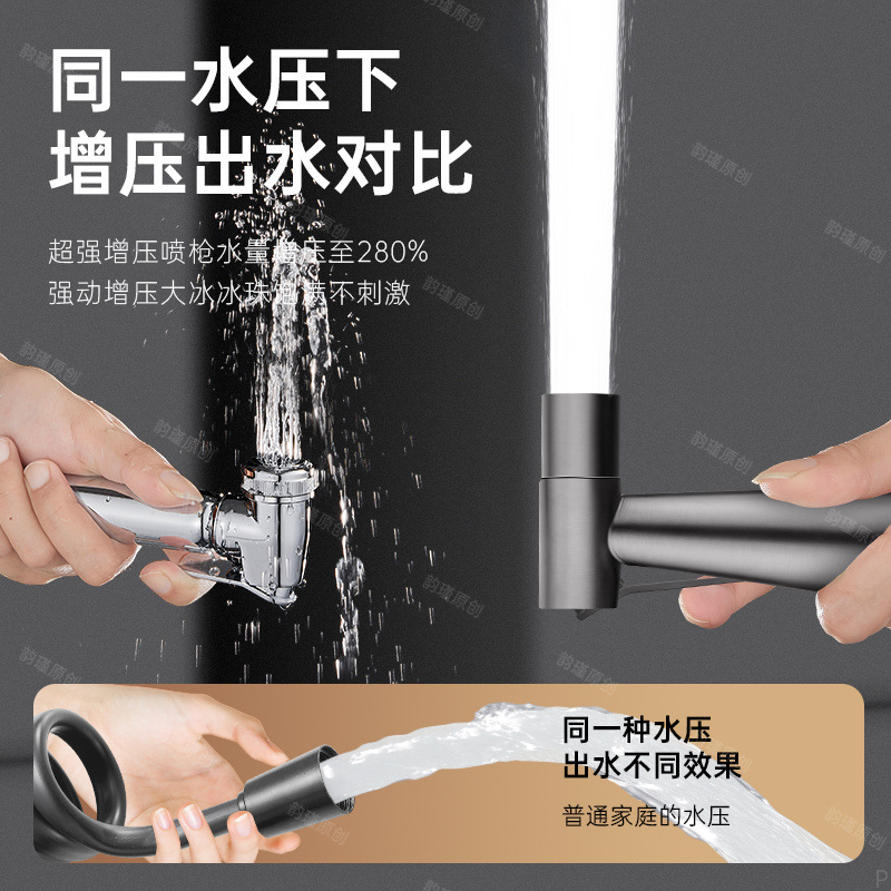 A comprehensive collection of toilet flushing spray gun faucet accessories, bathroom shower head, toilet high-pressure water gun for household use Application Scenario